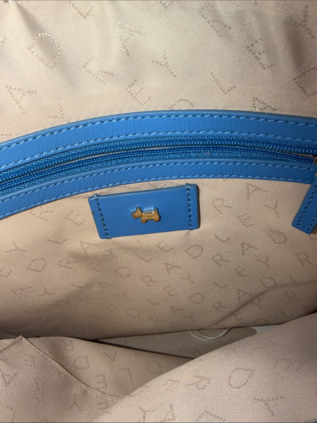 Pockets- Blue Medium Ziptop Cross Body — image 7 of 8